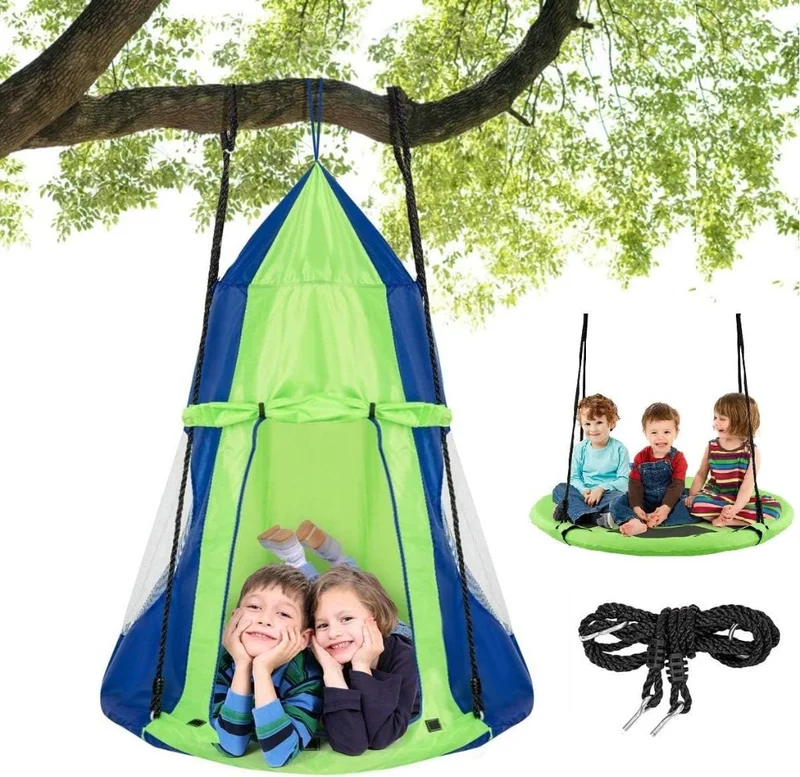 Kids hanging swing tent chair