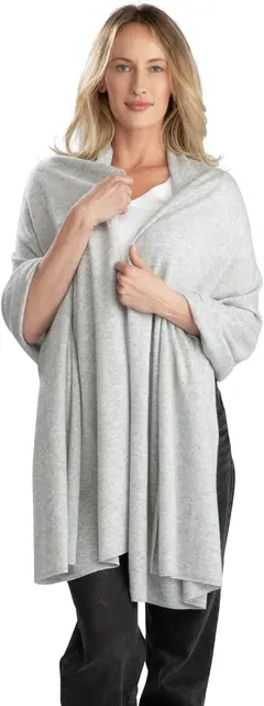 Lightweight cashmere-blend travel wrap