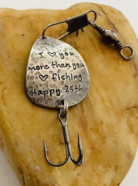 Birth-year sterling silver lucky fishing lure