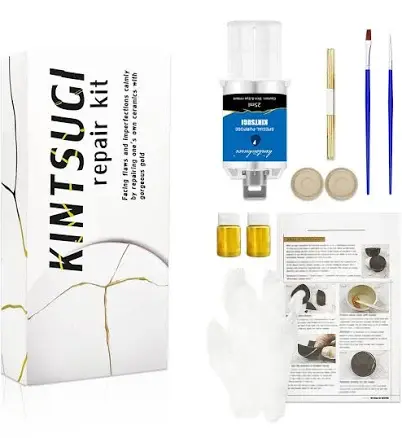 Kintsugi repair kit for a meaningful ceramic piece