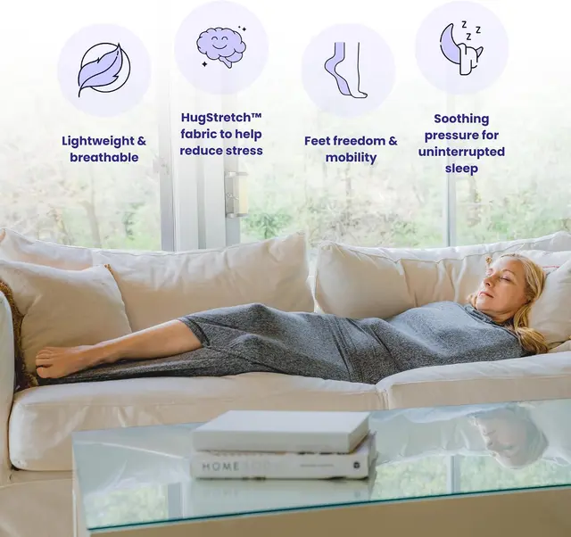 Wearable deep-pressure weighted robe or oversized hoodie