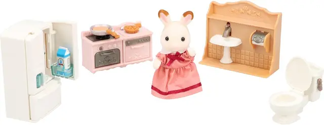 Sylvanian Families miniature animal family starter set with carrying case