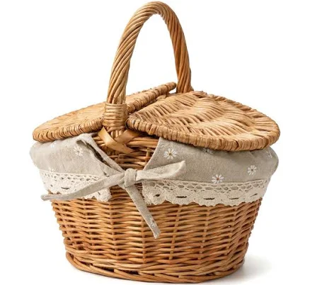Woven Willow Picnic Hamper
