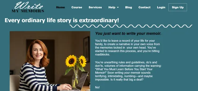 Professionally guided personal memoir writing service