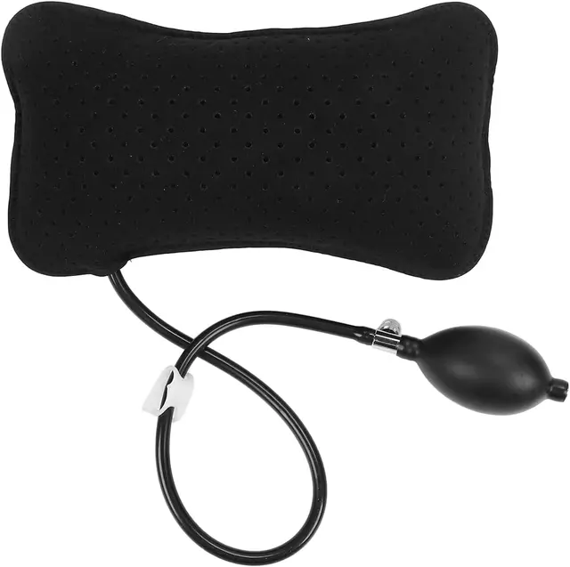 Compact inflatable lumbar support cushion