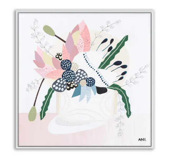 Pressed native wildflower framed mini print