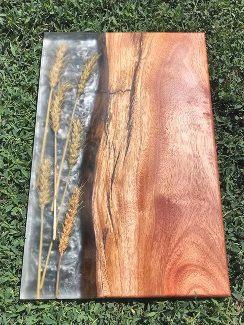 Resin and native timber artisan serving board