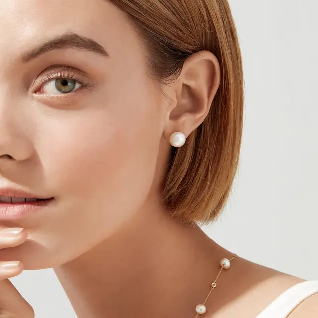 Freshwater pearl stud earrings with clear provenance for daily wear