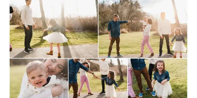 Family photo session experience with printed album
