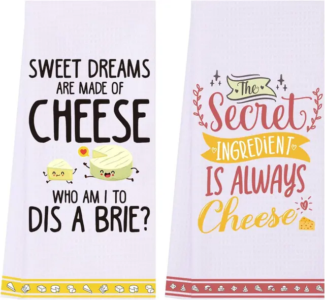 Funny cheese kitchen towels