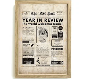 Birthday newspaper from their birth date