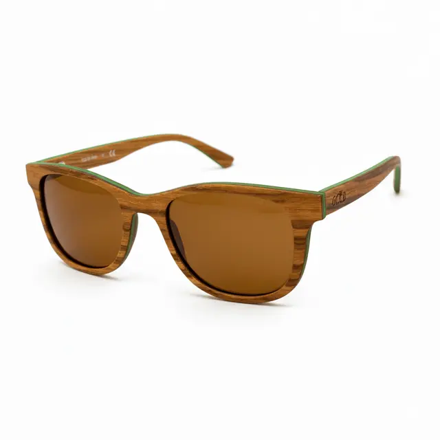 Gold Coast recycled skateboard wood sunglasses (Tugan Light)