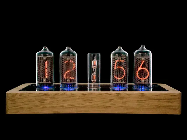 NIX4 Nixie tube desk clock with timber case made in Brisbane