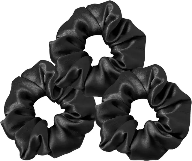 Mulberry silk scrunchie 3-pack
