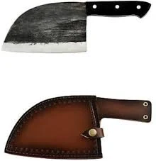 Hand-Forged Carbon Steel Serbian Chef Knife