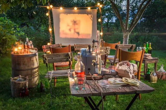 Backyard moonlight cinema host kit (projector rental + snack crate)
