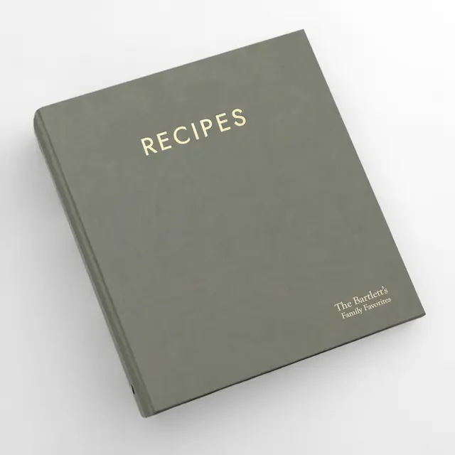 Leather-bound recipe journal for meals you cook together