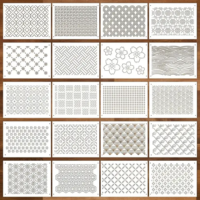 Visible mending sashiko starter system