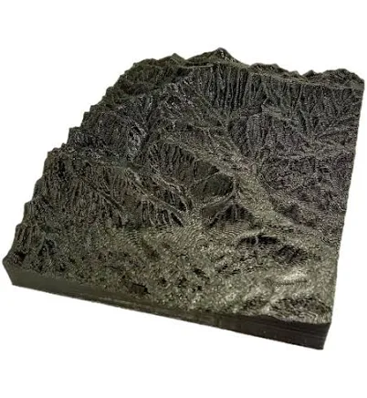 3D Printed Topographic Map of their NOLA Neighborhood