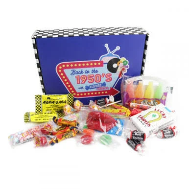 Retro birth-year candy collection