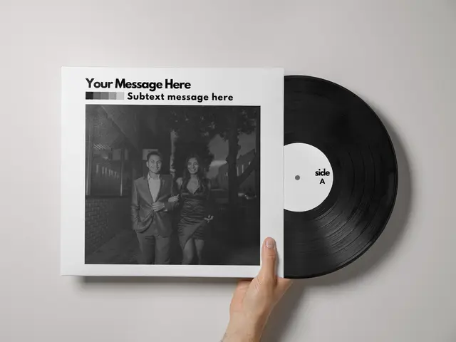 Custom vinyl record mixtape with printed cover