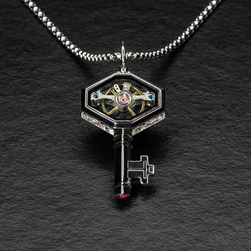 Artisan Silver Key Pendant Necklace