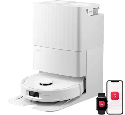 Robot vacuum and mop with self-cleaning pads