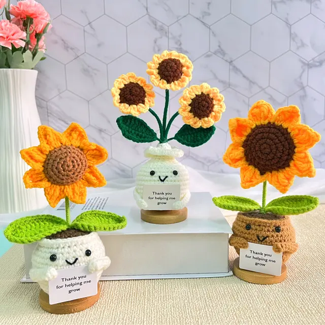 Living potted sunflower or seasonal florist sunflower arrangement