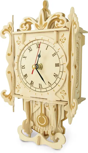 Wooden pendulum clock construction kit