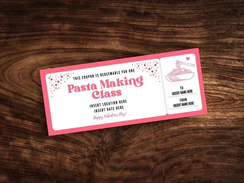 Fresh pasta making class voucher