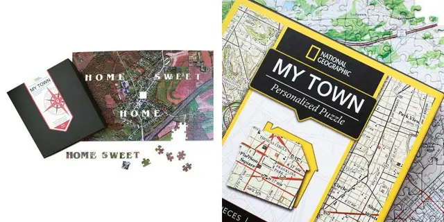 Bespoke wooden geographic puzzle of first home neighbourhood