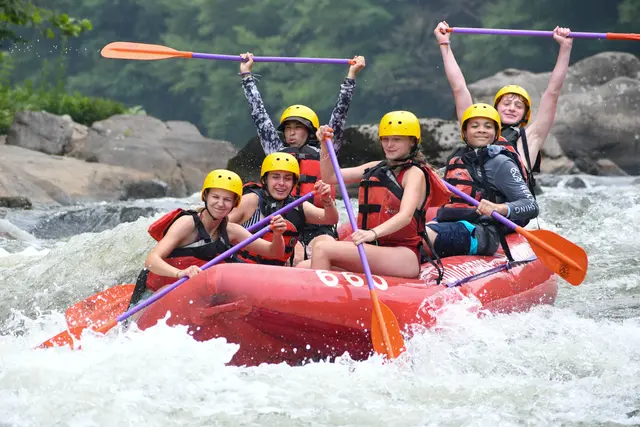 Guided whitewater rafting expedition