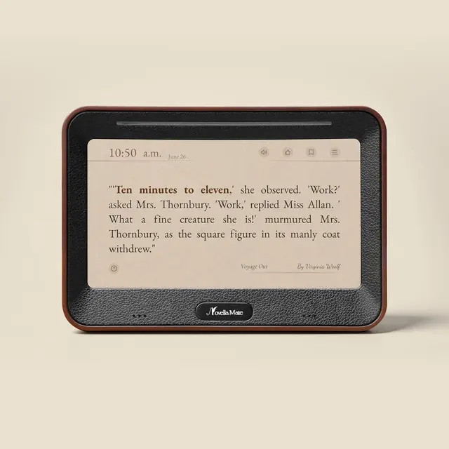 NovellaMate Literary Quote Clock