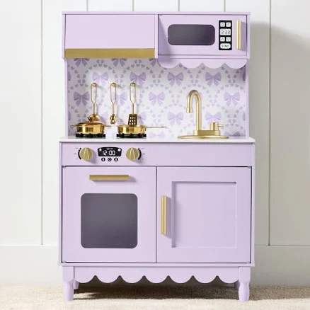 Hand-Painted 'Petit Cafe' Play Kitchen in Lavender