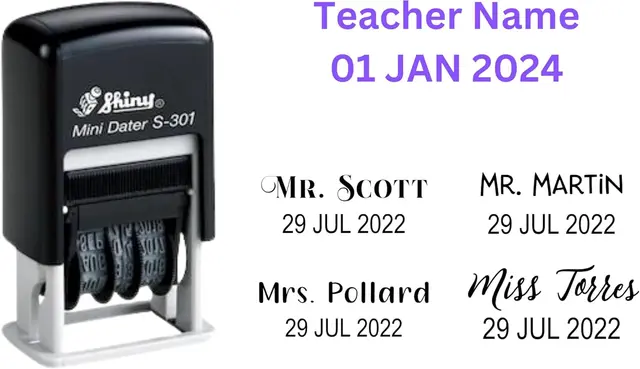 Personalised name stamp