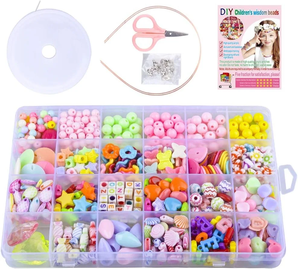 Colourful kids bracelet making kit