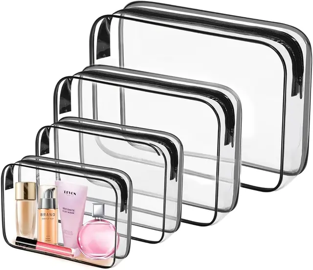 Gusseted clear TPU toiletry bag