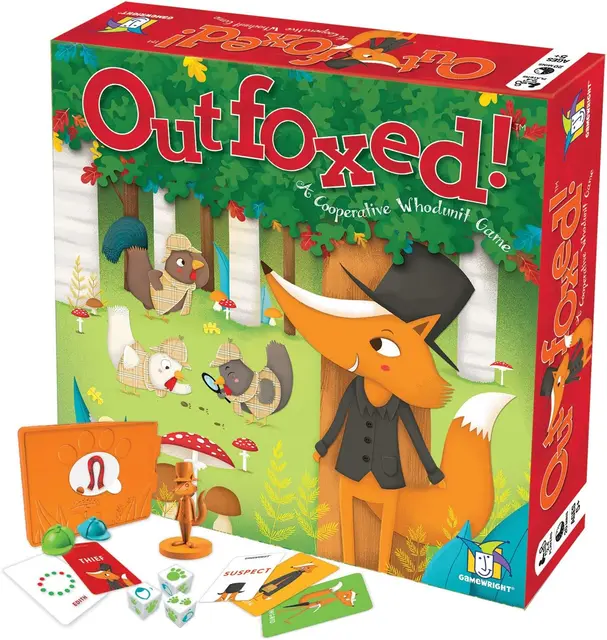 Outfoxed! cooperative deduction board game