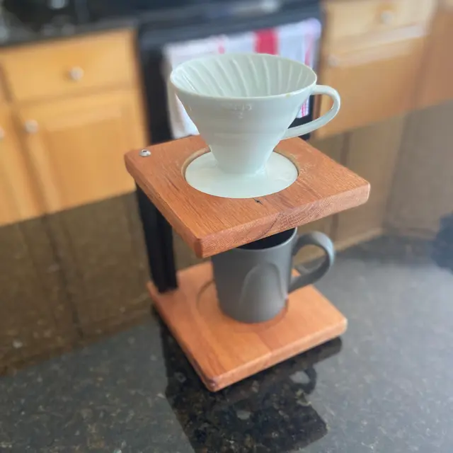 Maple wood pour-over stand