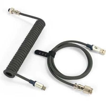 Coiled Aviator USB-C Keyboard Cable