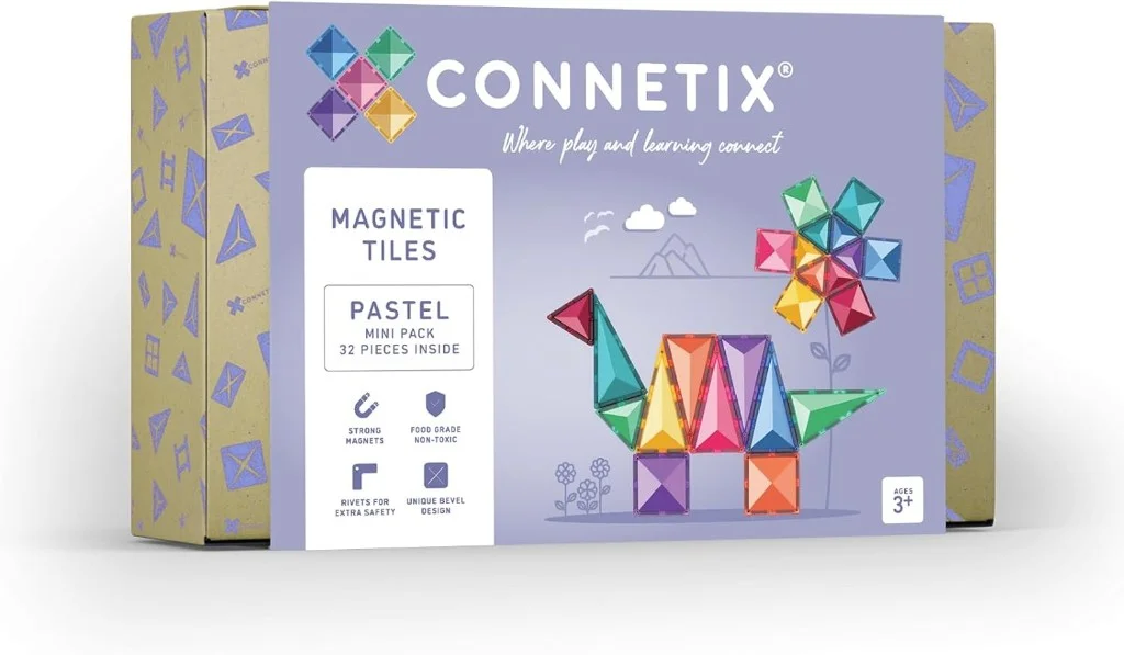 Connetix pastel magnetic tile pack