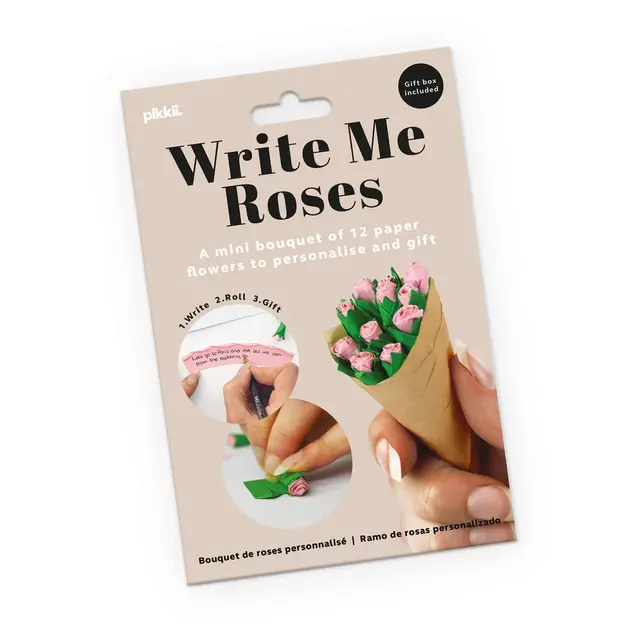 Pikkii Write Me Roses DIY paper bouquet kit with gift box