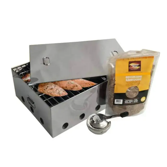Portable stovetop fish smoker kit