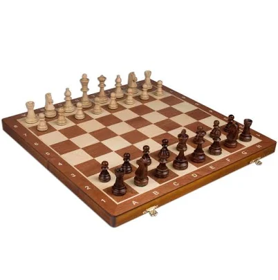Artisan Hand-Carved Wooden Staunton Chess Set