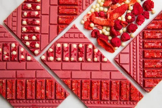 Ruby raspberry artisan chocolate bar