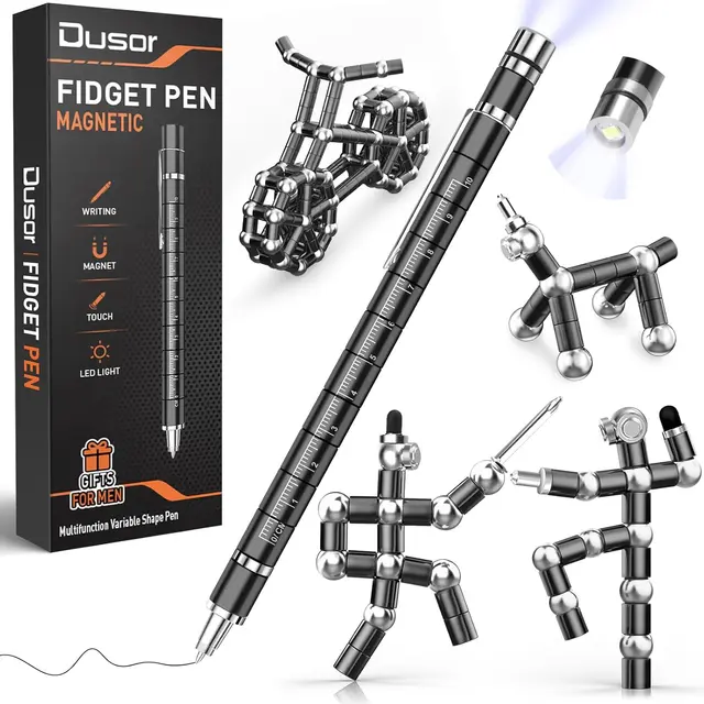 Multifunction magnetic fidget pen