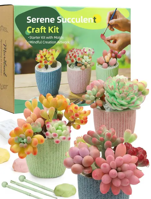 Air-Dry Clay Succulent Garden Kit