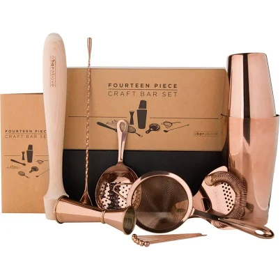 Professional-grade Boston bartender kit