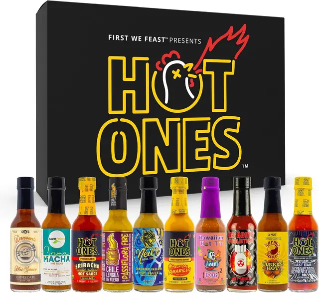 Hot Ones hot sauce flight