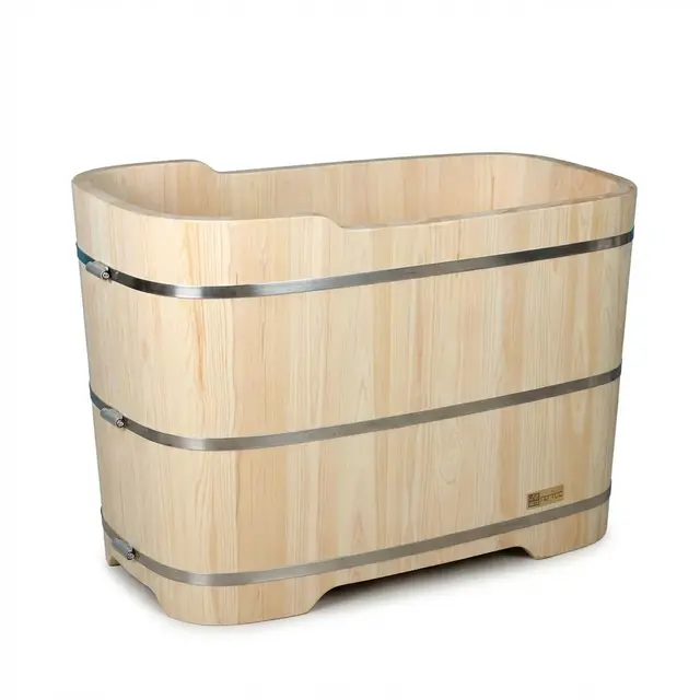 Small-batch hinoki wood bath soak